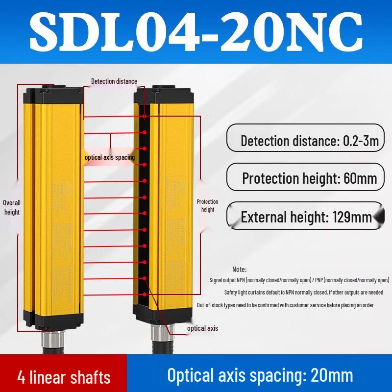 

Infrared Through-Beam Safety Light Curtain Sensor for Punch and Hydraulic Press Protection