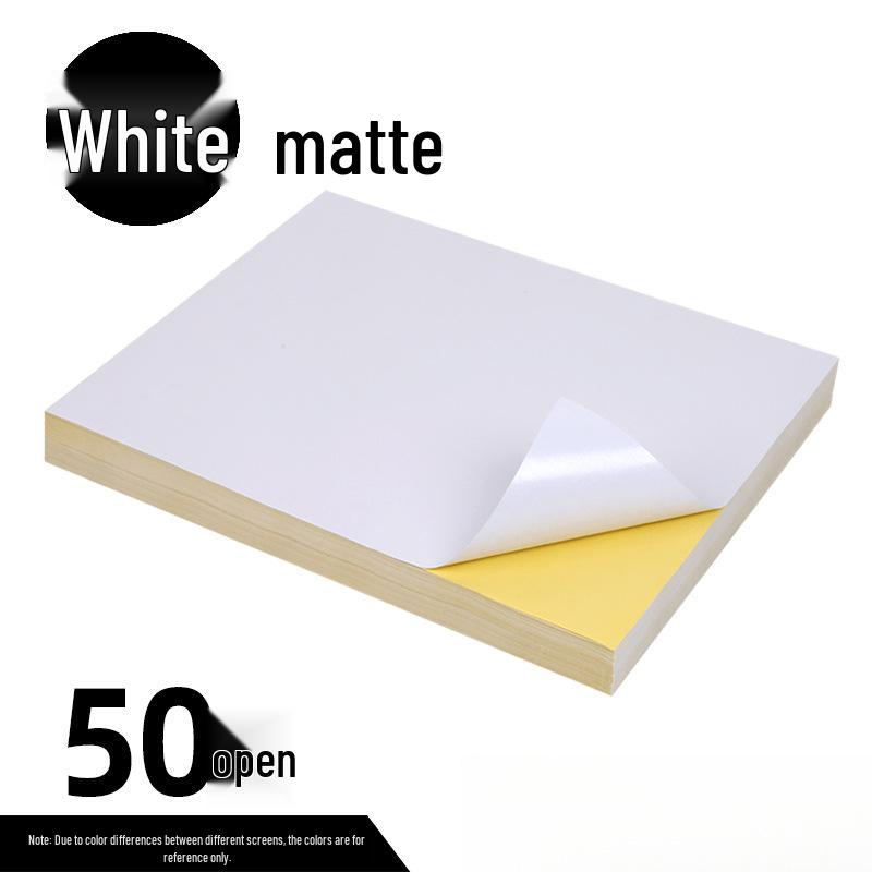 

A4 Self-Adhesive Kraft Label Stickers in Red, Yellow, Orange, Green - Color Writing Paper