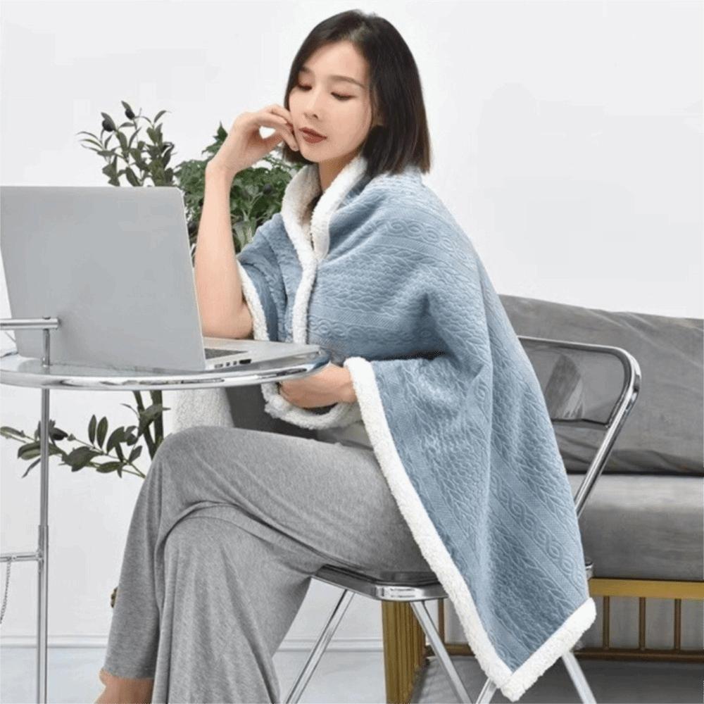 Warm Flannel Blanket Shawl Thicken Women Scarf Casual Warm Shawl  Bedroom