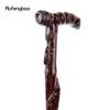 Brown Cicada Bamboo Wooden Single Joint Fashion Walking Stick Decorative Cospaly Cane Halloween Mace Crutch  Wand Crosier 92cm