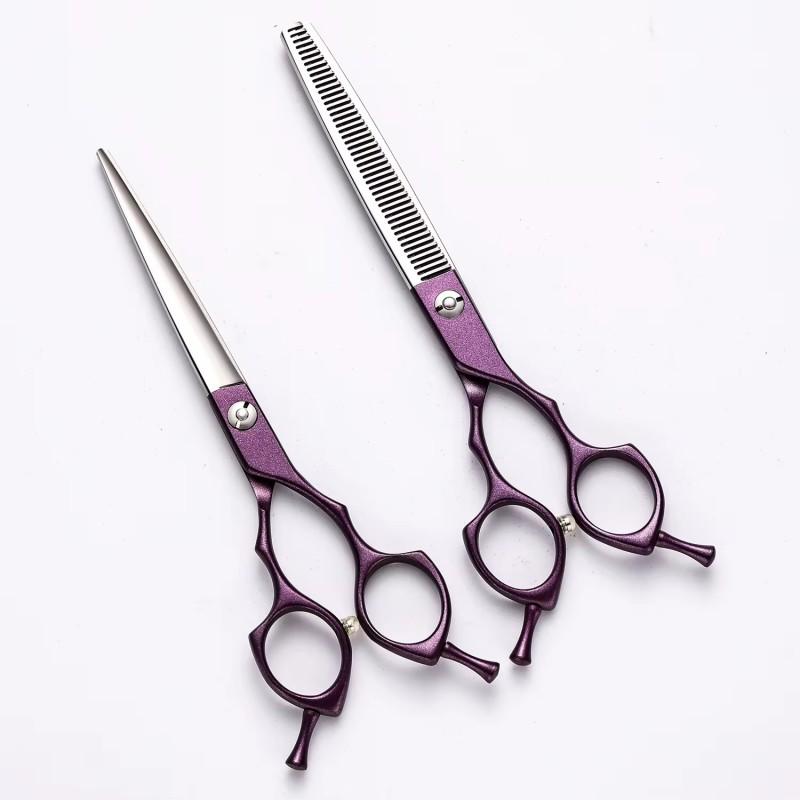Professional Pet Grooming Scissors Set Dogs Cats Straight Thinning Curved Blades With Carry Case