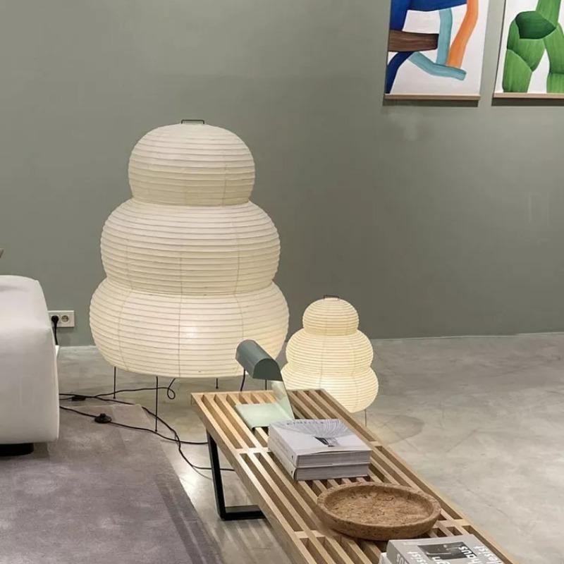 Lampada da terra a treppiede, camera da letto, comodino, soggiorno, sala da pranzo, studio, loft, decorazione, lampada da scrivania, lampada da tavolo in carta di riso bianca