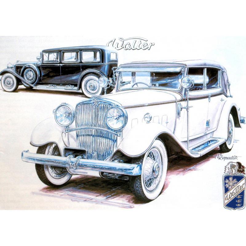 Framed Western Antique Car Poster for Bedroom or Bar Décor