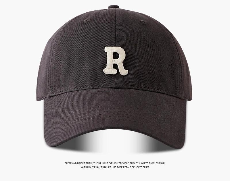 

Large Head Circumference Baseball Cap Unisexs and WoUnisexs Dome Hat Soft Top Cap 6065cm Sun Protection Letter R Hat Adult Caps L 58-60cm