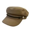 Octagonal Hat Children's Autumn and Winter Fashion Versatile Painter Hat British Retro Leather Rope Flat Top Hat