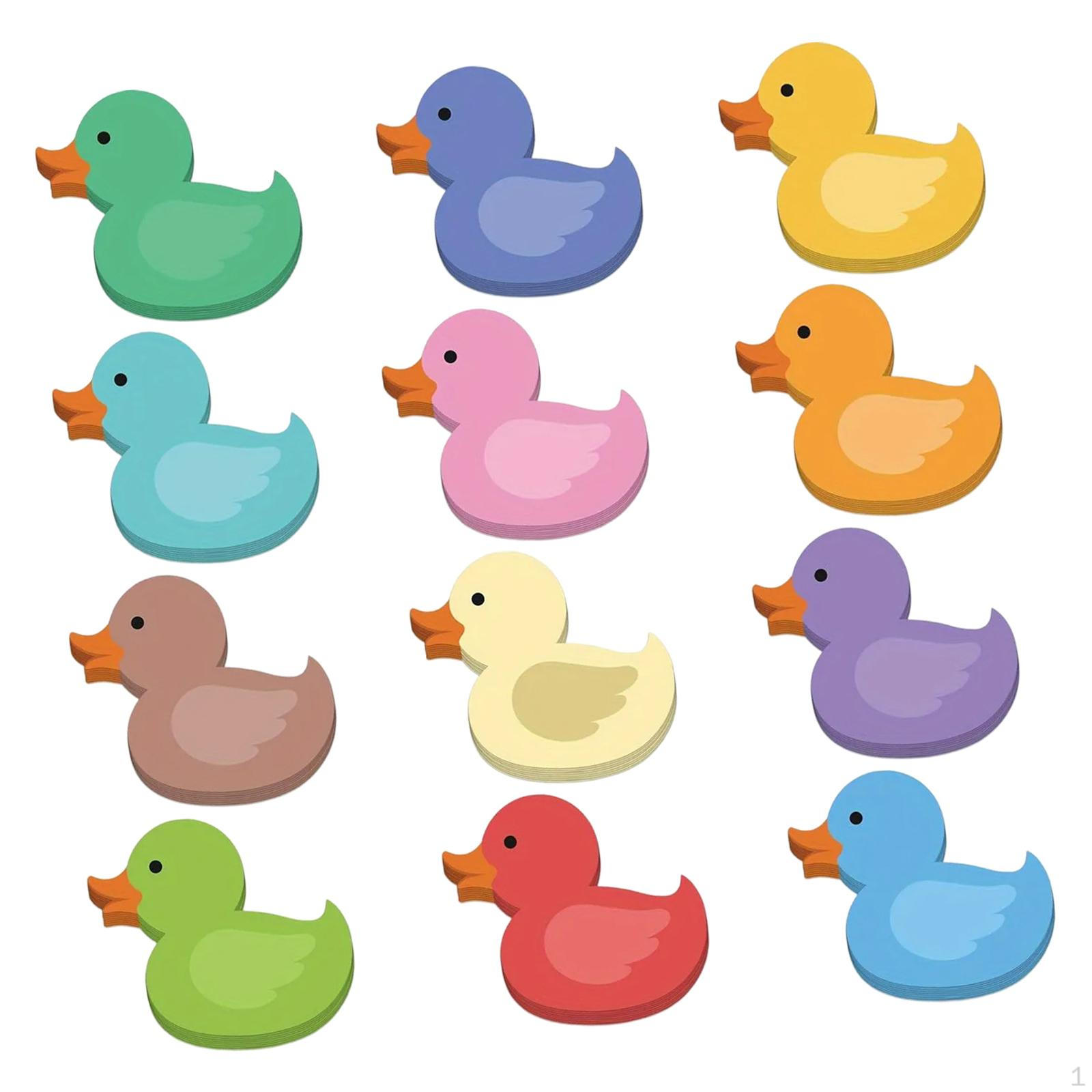 

12 Pieces Duck Self Sticky Notes Pads Creative Cute Memo Easy to Post for Office Study