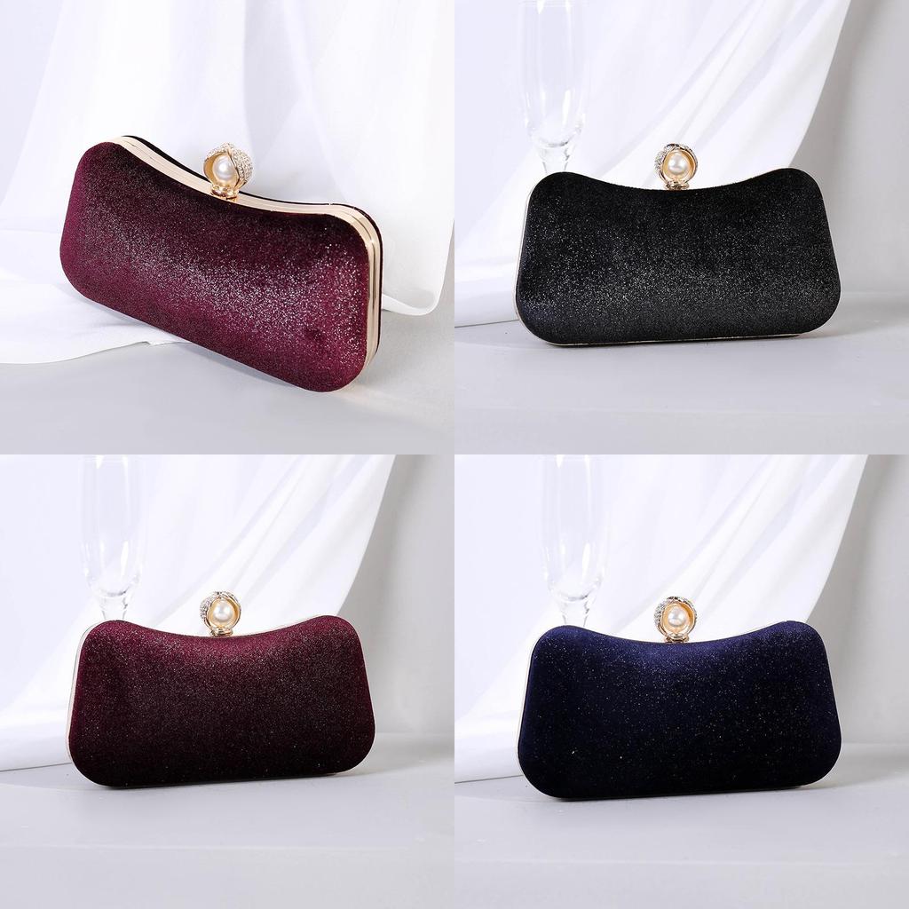Velvet Handbag With Gold Foil Embellishments For Evening Wear And Formal Events