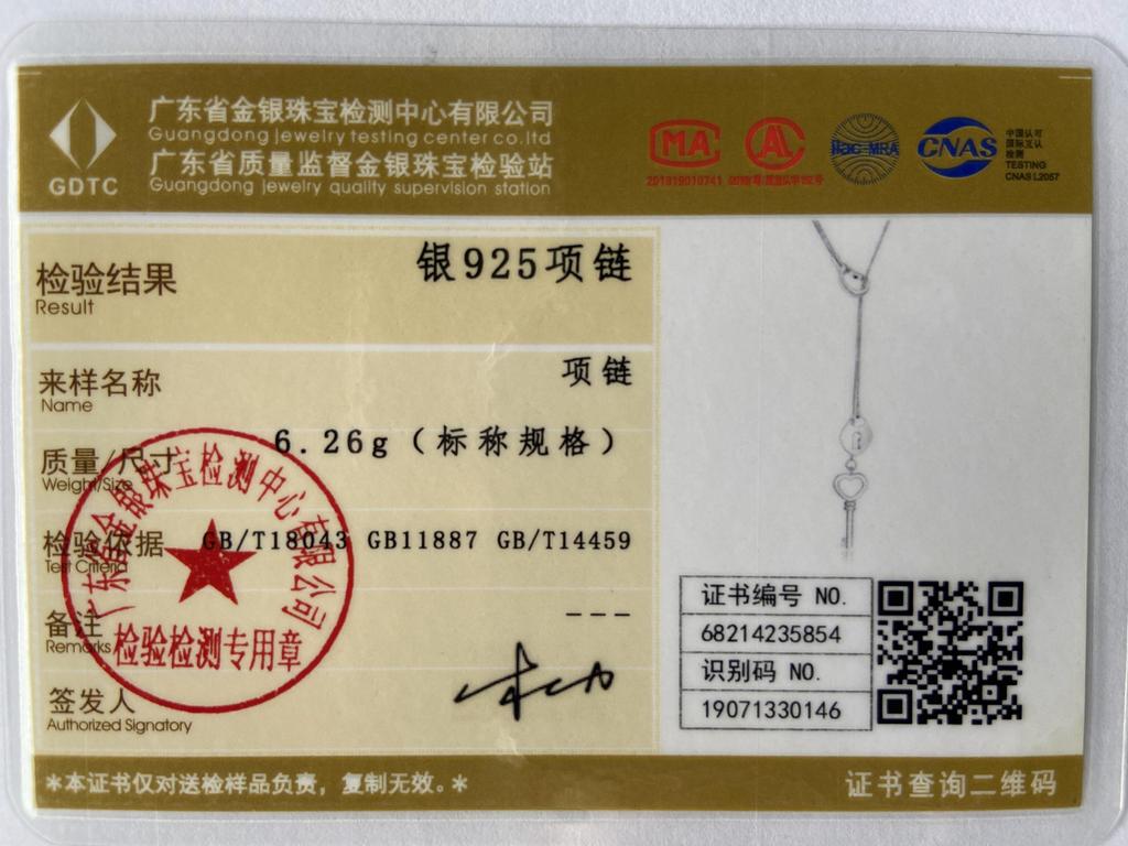 925 Sterling Silver Elegant Heart Lock Key Necklace For Women Luxury Jewelry