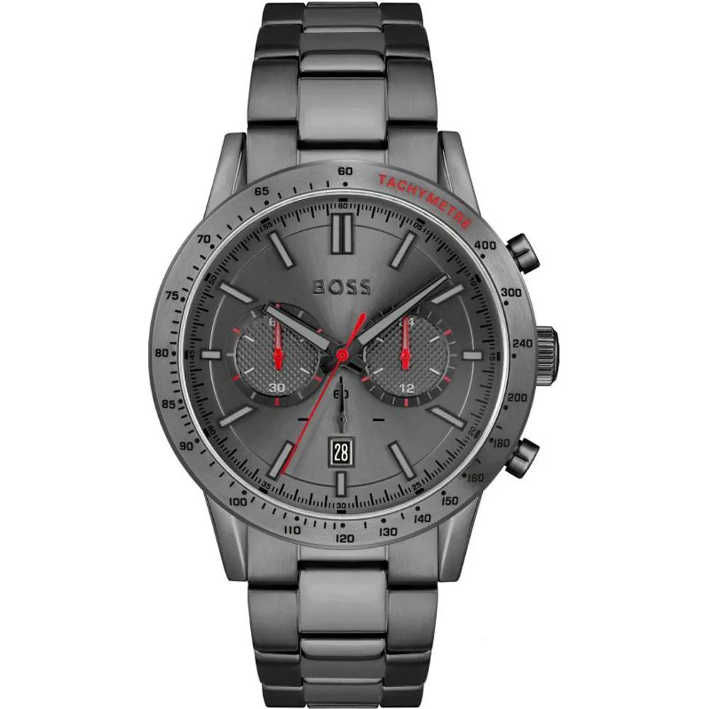 BOSS Allure Anthracite Stainless steel Anthracite Men s Quartz Watch 1513924 чёрный