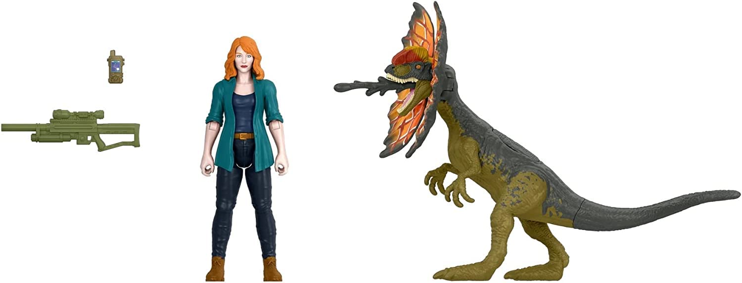

Jurassic World Dominion Claire and Dilophosaurus Human and Dino Pack Figure with Accessories [Used]