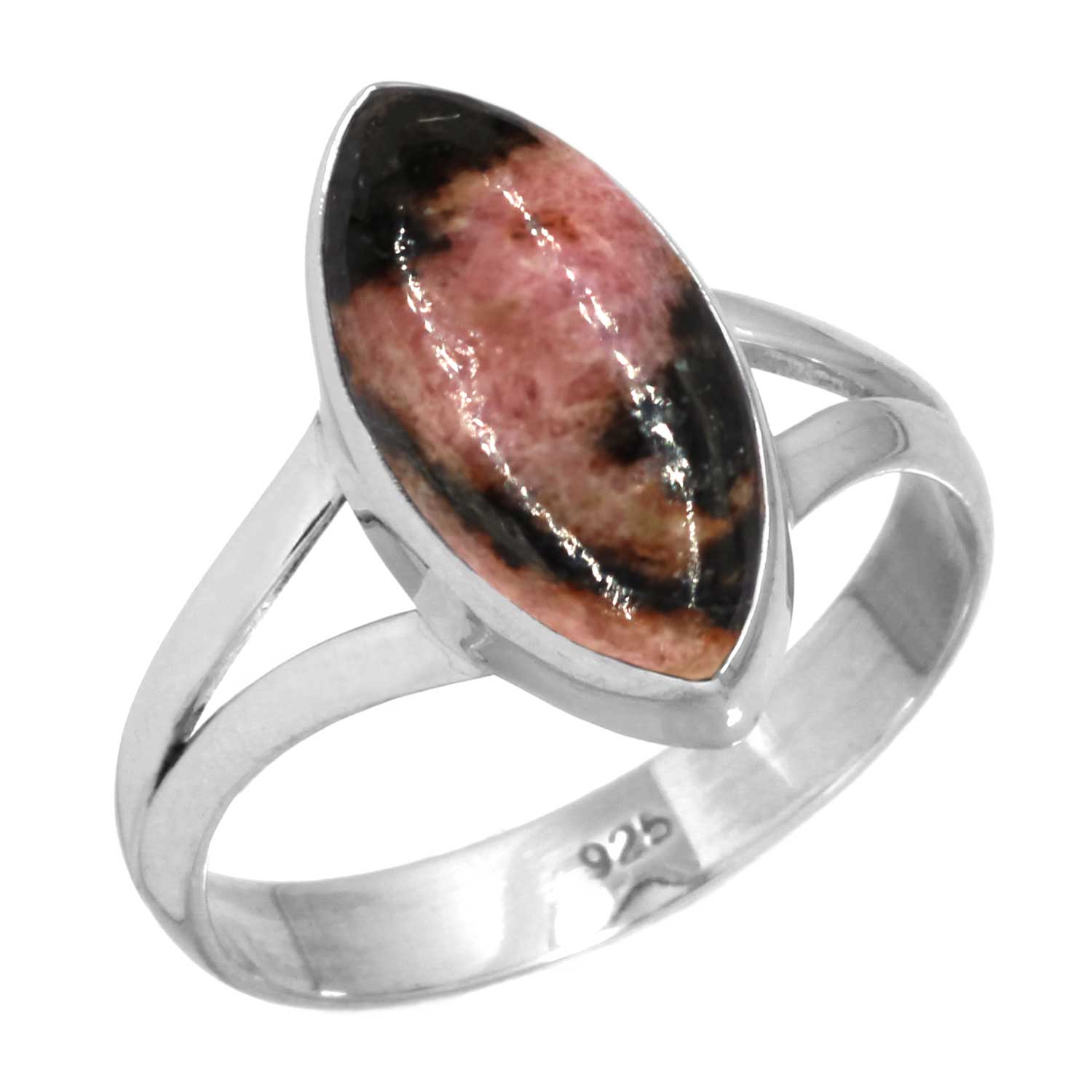 

Кольцо из стерлингового серебра 925 пробы Женское с драгоценным камнем Ручной работы Ювелирное изделие Подарок на День благодарения Мукаит Монтанский агат Моховой агат Иглистая устрица Родонит Глаз Шивы 12