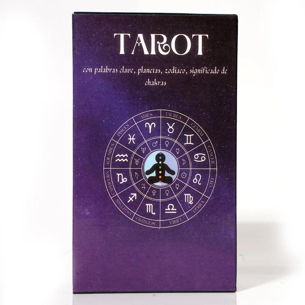 Lehnendes Tarot-Deck auf Spanisch, Verpackung in kleiner Schachtel, Exquisit und tragbar, Eine großartige Wahl zum Verschenken