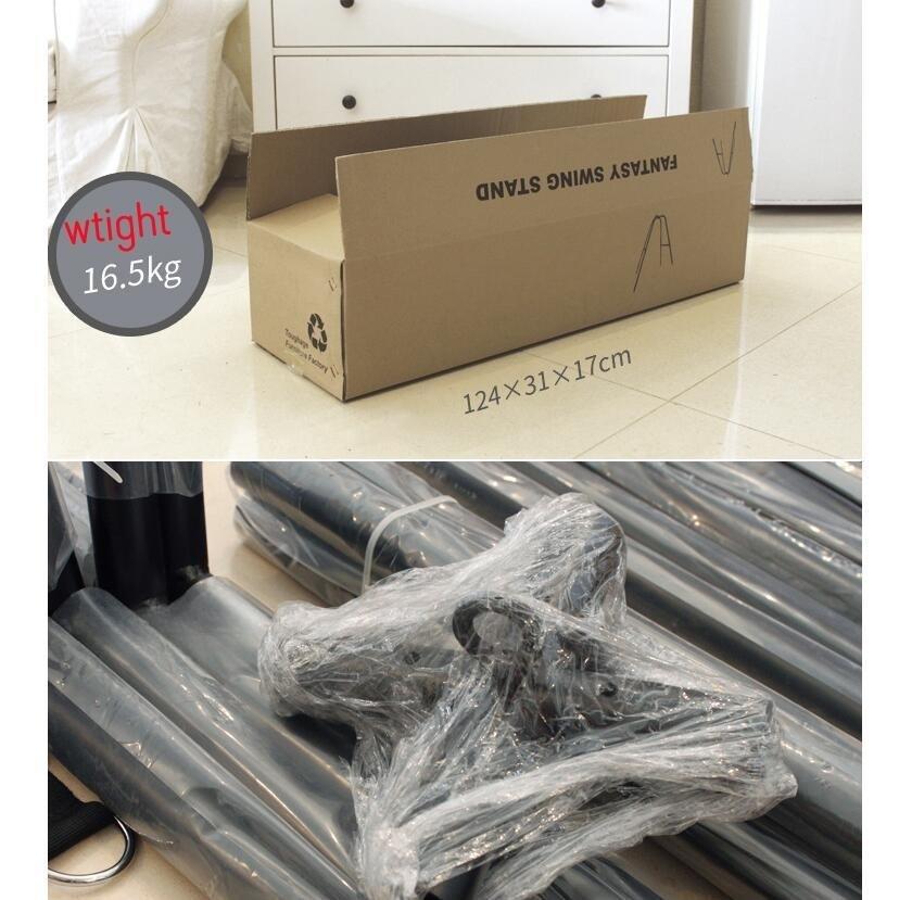VaHppy Swing + Stand Έπιπλα Sex 1,97*1,66M 16,5KG από ανοξείδωτο ατσάλι ανθεκτικό σε πολλαπλές θέσεις σεξ Ράφι swing SM BDSM