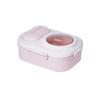 Heart Print Bento Box for Women & Teens - Portable Macaron Style Lunch Container, Ideal for Work, Picnic, Dating, Simple Packing