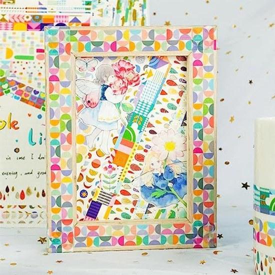 Masking tape 12-piece set cute washi beautiful painting gold foil DIY craft journal planner scrapbook wrapping gift decoration (basic pattern)