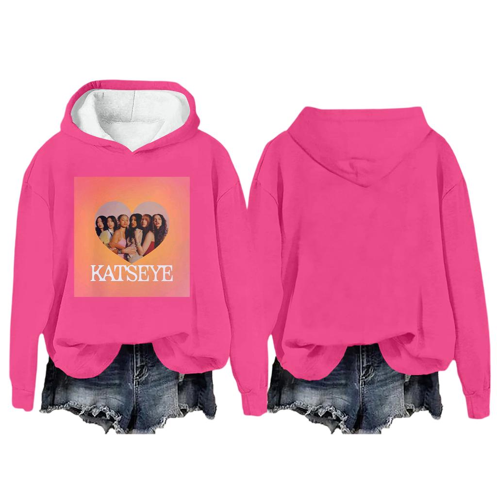 Women's Fashion Casual Long Sleeve Loose Printed Pullover Sports Long Sleeve Hooded Sweatshirt