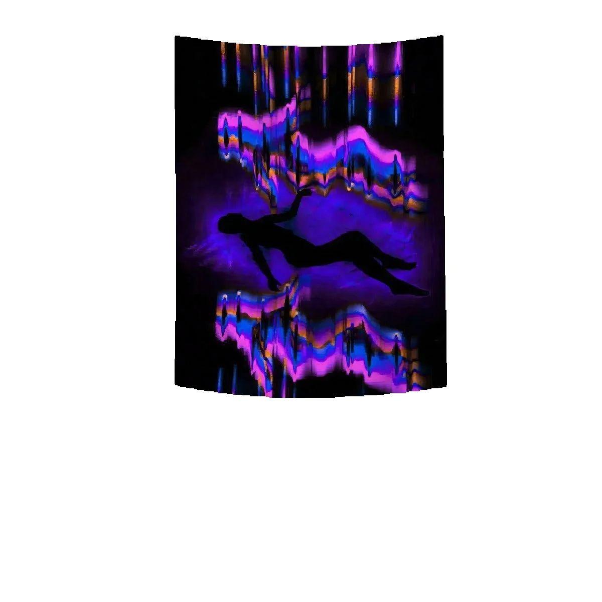 Phantom Body Art Tapestry Multiple Sizes HD Print Abstract Figure Ins Style Soft Polyester Living Room Bedroom Office Dorm Decor 74x94cm(29x37in)