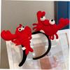 Minkissy 2-Piece Fabric Crayfish Headbands for Kids, Lobster Character Hair Accessories, Cute Headbands for Christmas, Halloween, and Cosplay