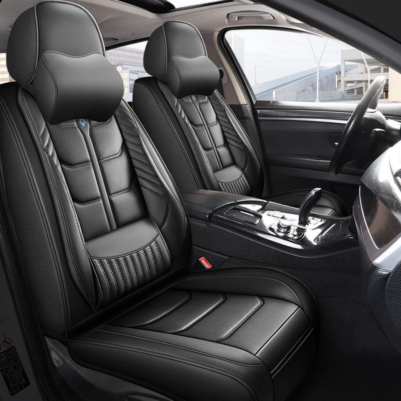 Universal Cotton Linen Car Seat Cover - Four Seasons Enveloping Fabric Cushion