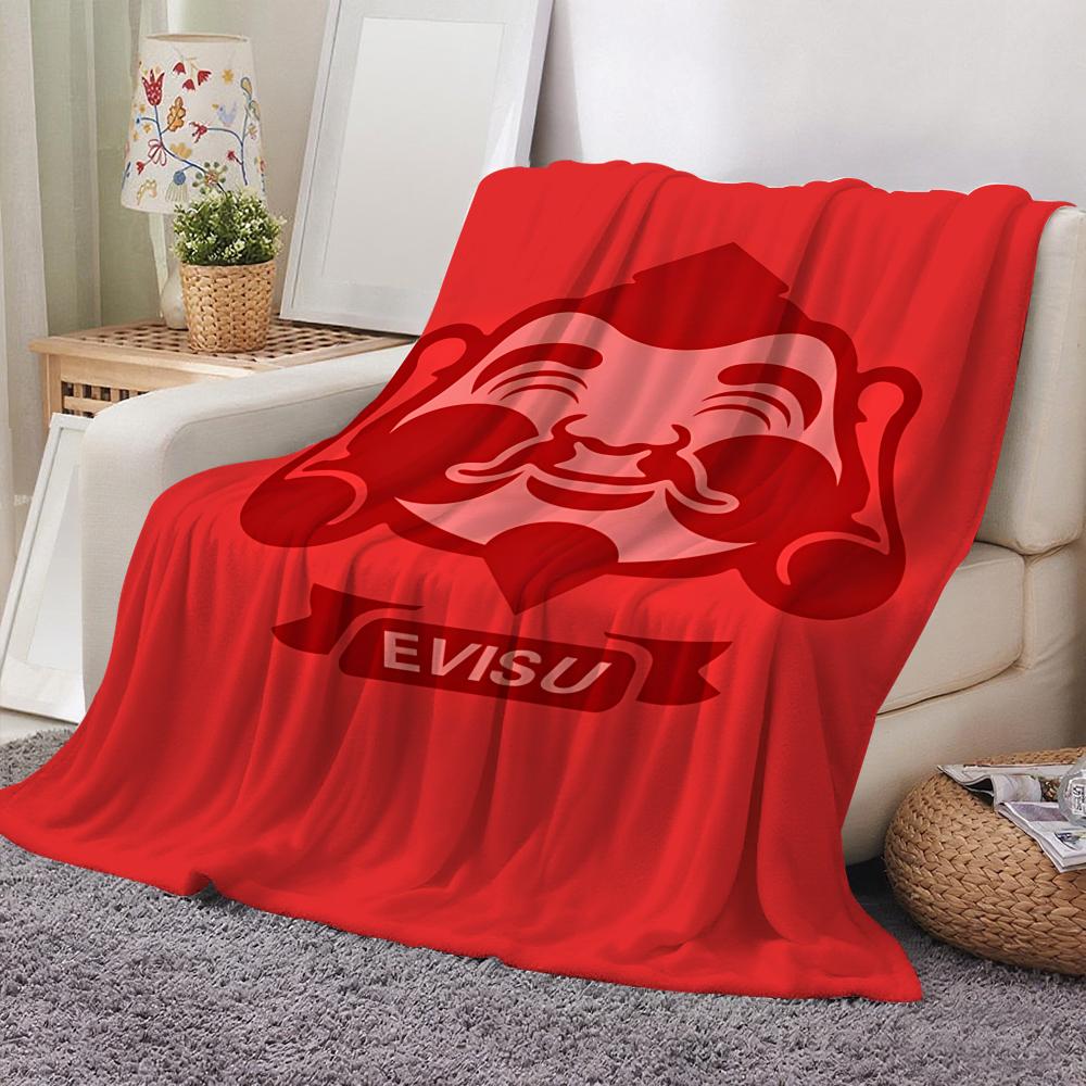 Feans E-Evisu Throw Flannel Throw Blanket: Soft Kid-Friendly Warm Anti-Static All Season Washable Couch Bed Home