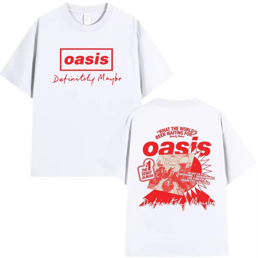 Rapper Oasis Doppelseitiger Druck T-Shirt Herren Damen Harajuku Humor Lässig Y2K Übergroß Sommer Pop Kurzarm T-Shirts Fans Geschenk