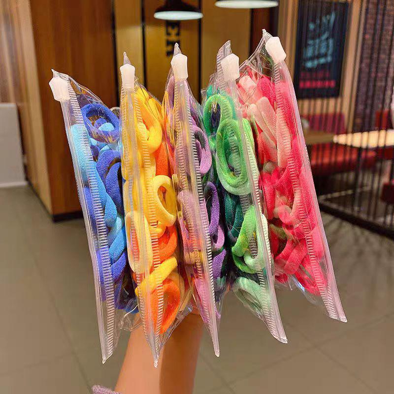 50-Pack Small Hair Ties: 3CM Non-Damaging Scrunchies for Women & Children - Cute, Simple, Fashionable Hair Accessories