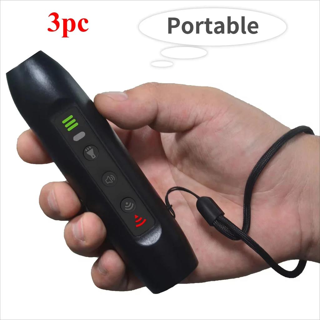 Ultrasonic Pet Dog Repellent, Portable Handheld Anti Bite and Anti Barking Drive Stick with LED Flashlight Pet Repellent