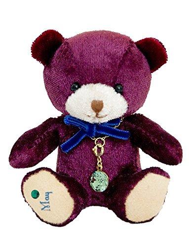 [Petit Lou] Mini Teddy Bear with Shining Birthstone Crystal, Mini Bear Angel Crystal (May)