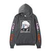 Hunter X Hunter Killua Anime Hoodie Vertical Japanese Letter Print Casual Long Sleeve Pullover Sweatshirt