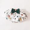 Girls' 2022 Korean Style Letter Print Top & Floral Shorts Spring/Autumn Three-Piece Set