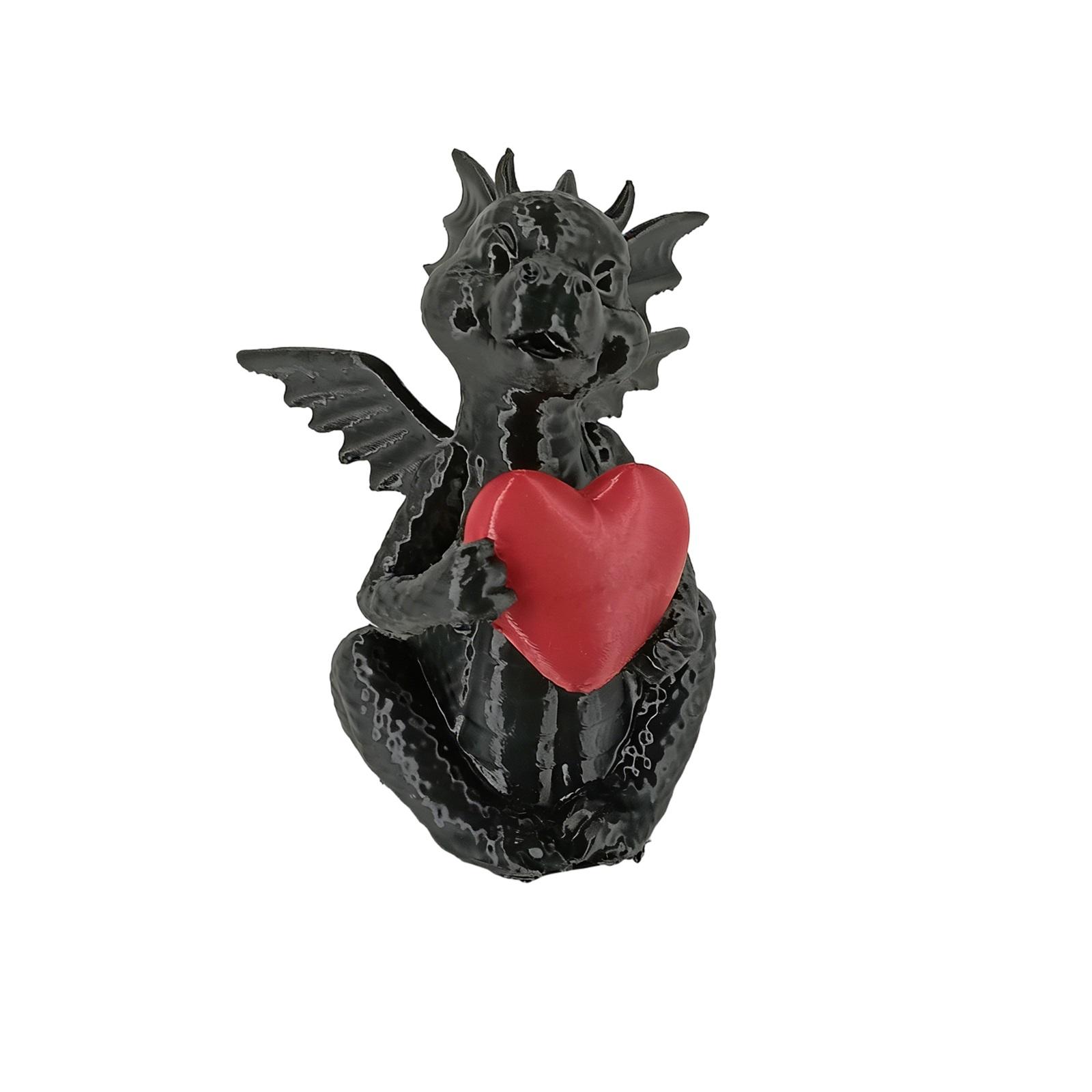 

3D Printing Embraces Love Little Dragon Ornament Home Bookshelf Valentine s Day Desktop Resin Decoration One Size чёрный