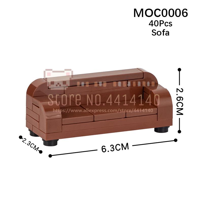 

Мебель для дома MOC Строительные блоки Городская сцена Сделай сам Кухня Кровать Диван Туалет Ванна Модель Украшение Сборка Кирпичики Игрушки Для Детей