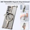 Oatsbasf Frameless Phone Case for Samsung Galaxy S25 Ultra Magnetic Wireless Charging Phone Back Cover Shockproof Bumper W/ Ring