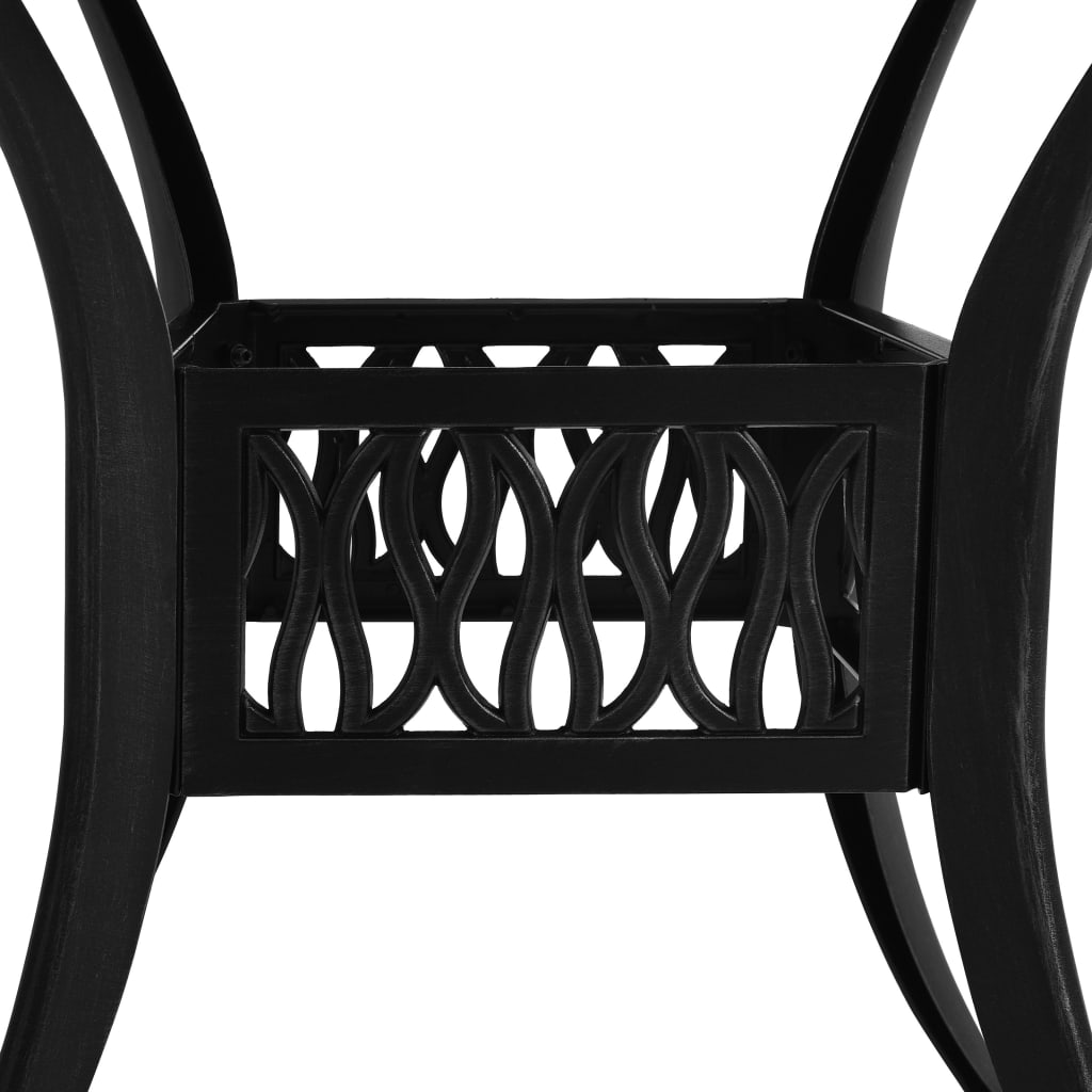 Garden Table Black 90x90x74 cm Cast Aluminum
