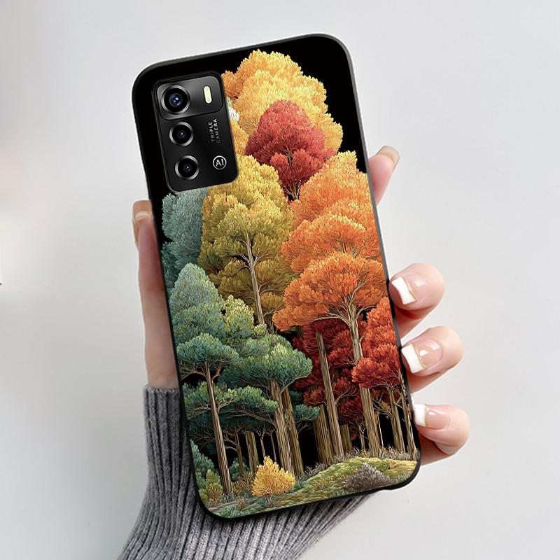 Casing For ZTE Blade V40 Vita 8045/A72 4G Case Luxury Dragon Cute Cool Boys Girls Black Matte Soft TPU Silicone Shell Back Cover