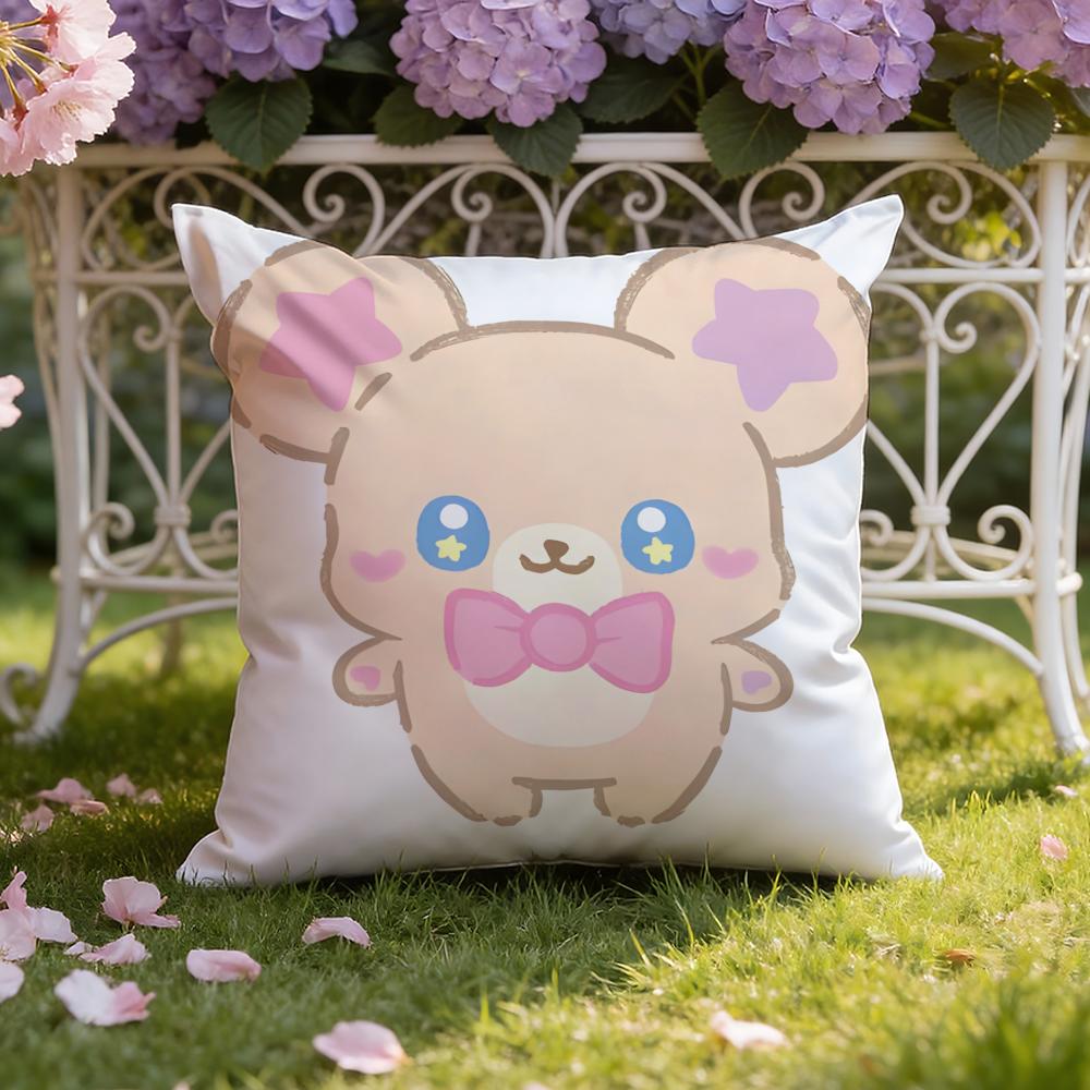 Anime cartoon M-Mofurun Cushion Cover Home & Car Dual-Scene Pillow Cover: Reversible for Premium Comfort