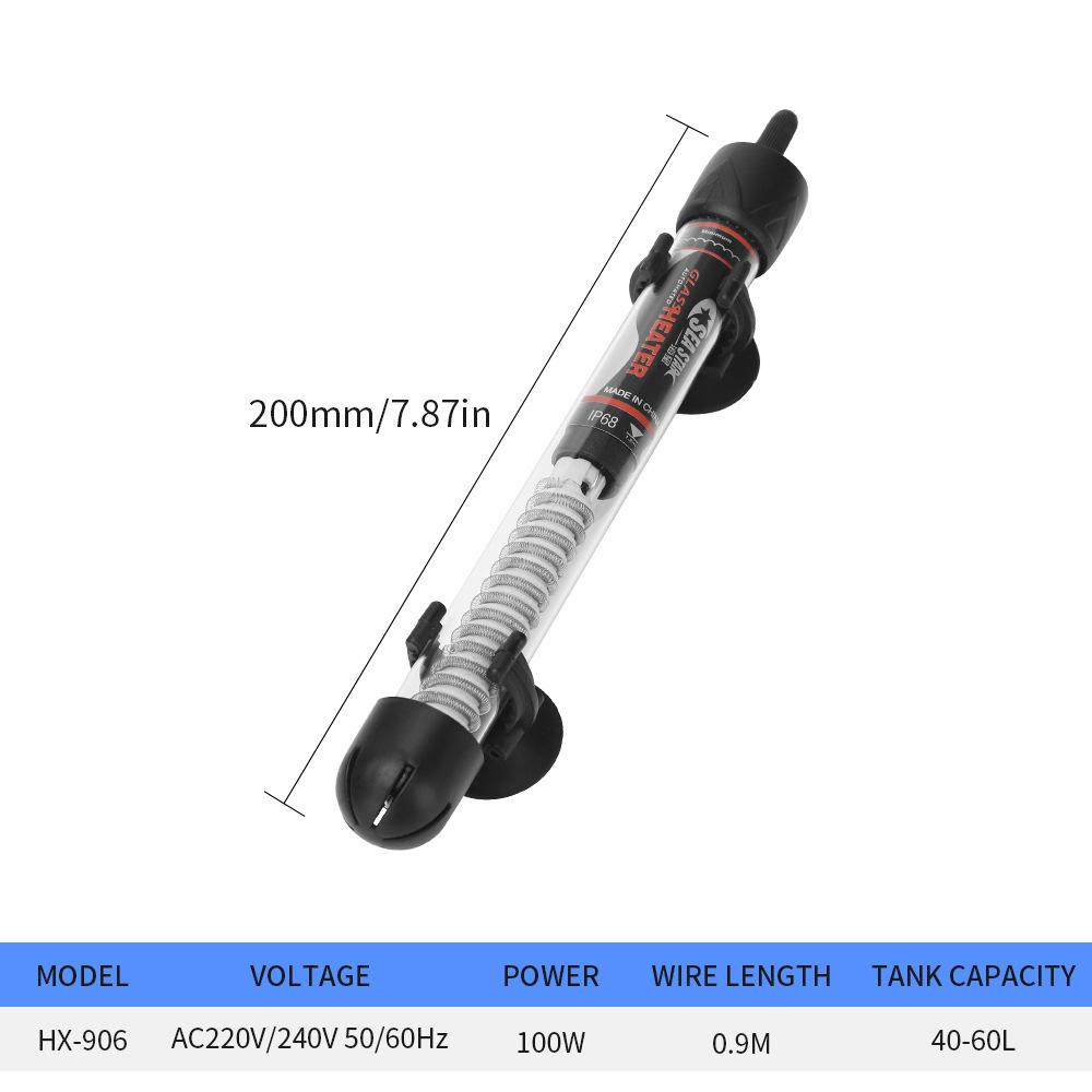 25-300W Fish Tank Heating Rod, Adjustable Temperature Automatic Thermostat Heater, Universal Aquatic Aquarium Tank Accessories