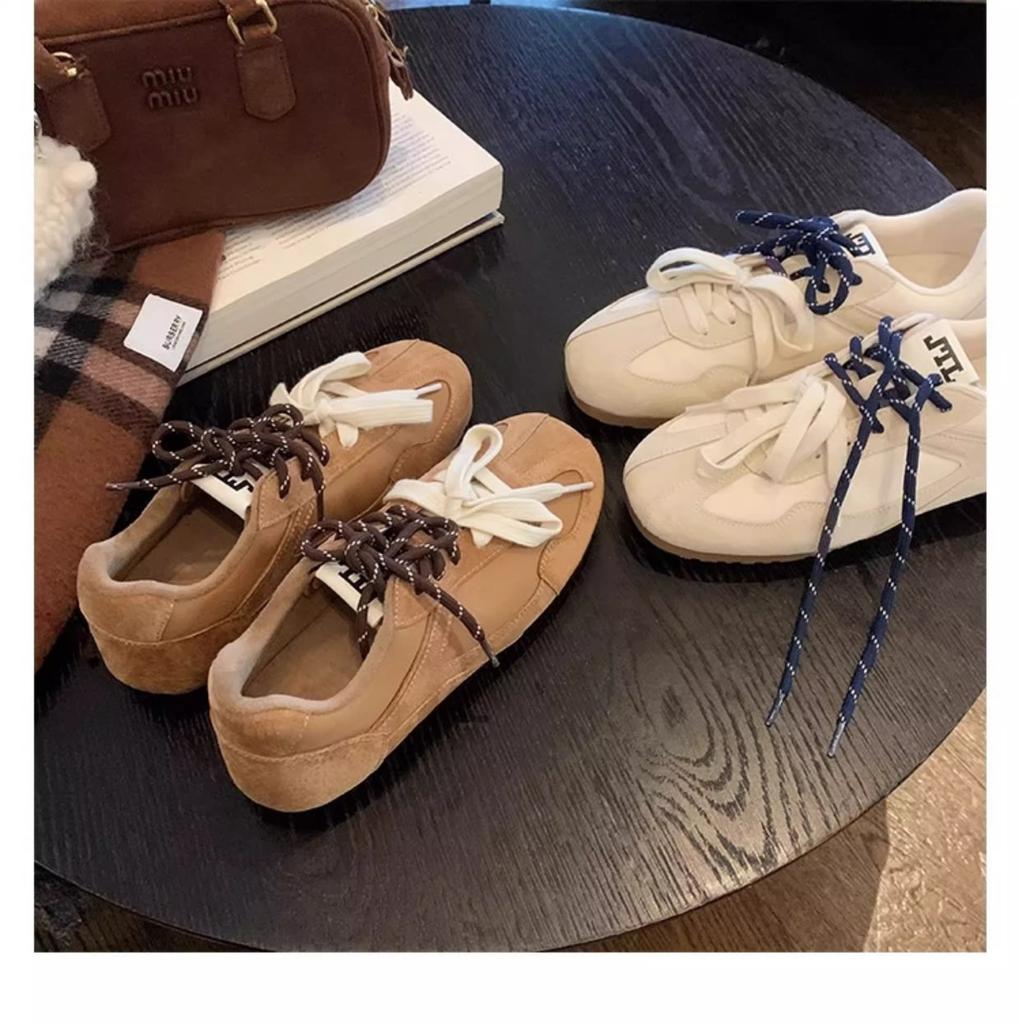 Kontrastowe kolory, wszechstronne pary sznurowadeł, wewnętrzne buty treningowe zwiększające wysokość w niemieckim stylu dla kobiet na wiosnę 2025, nowe sportowe i rekreacyjne w stylu retro