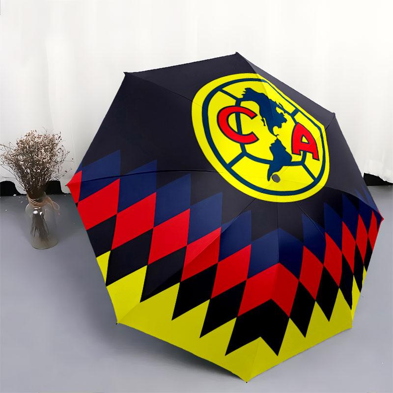 1 PC Automatic Folding Umbrella - America Football Club Pattern, Portable & Foldable Design with 8 Ribs, Christmas Birthday Gifts