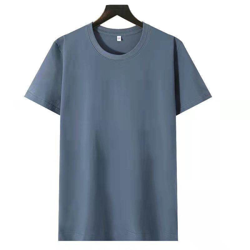 180g Ren Bomull Herr Slim Fit Rundhals Kortärmad T-shirt