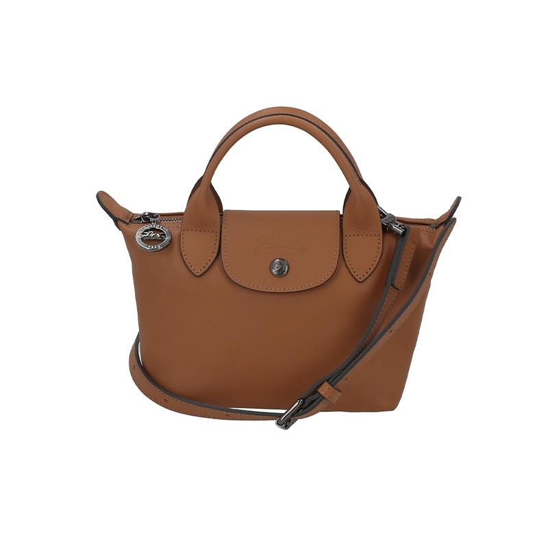 

Longchamp Le Pliage Xtra Short Handle Dumpling Bag Shoulder Bag Leather Tote Mini Women Bags Cashew-Brown 1500987M19 Basic Set (Bag+Dust Bag)
