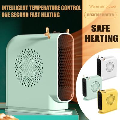 Portable Fan Heater Electric Heating,800W High Energy Oscillating P-TC Ceramic Heating Fast Heating Room Thermostat With Overheat And Tilt