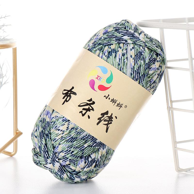 Needlework Knitting Crochet Yarn Printed Fabric Strips Line Colorful Segment Dyed Fabric Strips Line Handmade Diy Knitting Yarn Ball