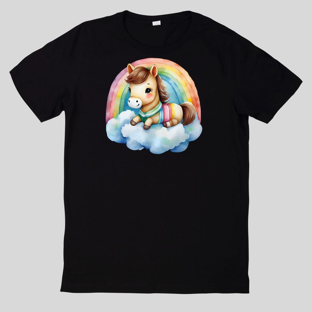 T-Shirt Regenbogen süßes Tier Baumwolle Fun Spaß Sprüche Lustig CartoonWird in neuem Fenster oder Tab geöffnet