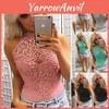 Elegant Womens Lace Sleeveless Bodysuit With Stretch Choker Detail And Sexy Appeal