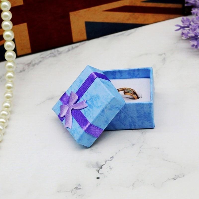 Set of 30 Fashionable Jewelry Boxes Small Cardboard Gifts Box With Lid And Bowknot for Rings Earrings Organization