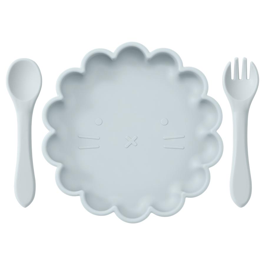 Color kids Children's Dishes Set Baby Silicone 3PC Feeding Set Kids Suction Bowl Dieshs Plate Toddler Spoons Baby Accessories