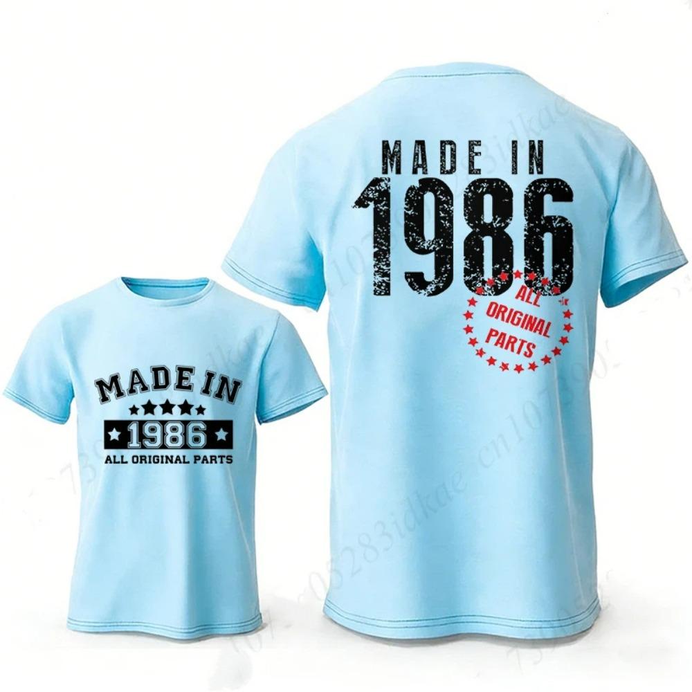 Mode Heren T-shirt Gemaakt in 1986 40 Jaar Geweldig Zijn Vintage 40ste Verjaardag Cadeau T-shirts Dames Casual T-shirt Los Streetwear T-shirt