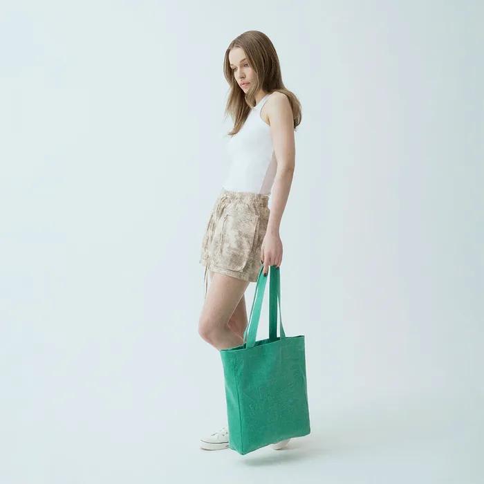 CANDY CRUSH DENIM TOTE v GREEN