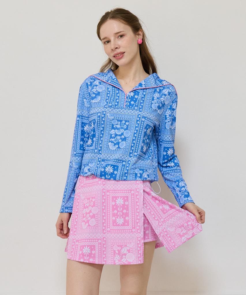 Bonide [Set] Zip-Up Rash Guard Set Per Blueping